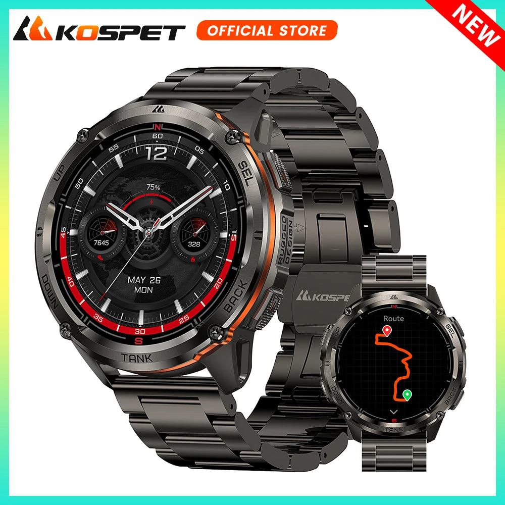 KOSPET TANK T3 Ultra GPS Smartwatch – Compass, Altimeter, Waterproof