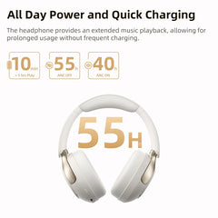 QCY H3 Pro ANC Wireless Headphones – 50dB Noise Canceling, Hi-Res Audio