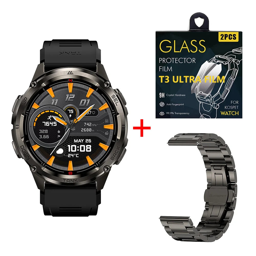 KOSPET TANK T3 Ultra GPS Smartwatch – Compass, Altimeter, Waterproof