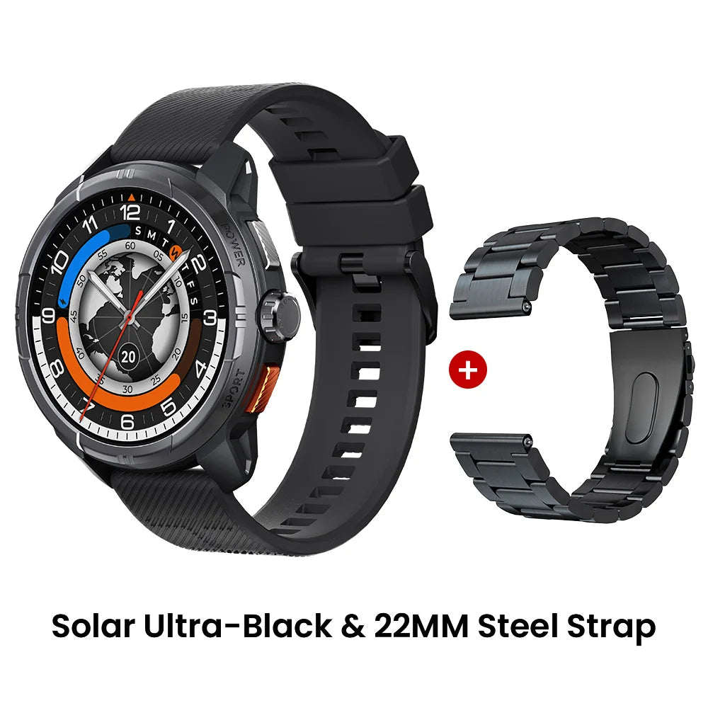 HAYLOU Solar Ultra GPS Smartwatch – 1.6” AMOLED, Bluetooth Calls, 5ATM