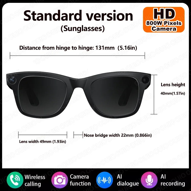 KUMI AI Smart Glasses – Polarized Bluetooth Sunglasses