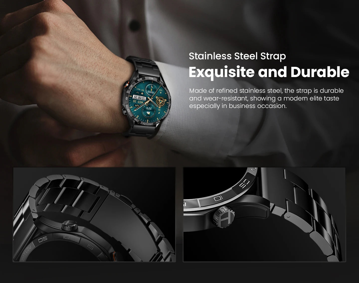 HAYLOU Solar 5 Voice Calling Smartwatch – 1.58" AMOLED, 24H Health Monitor