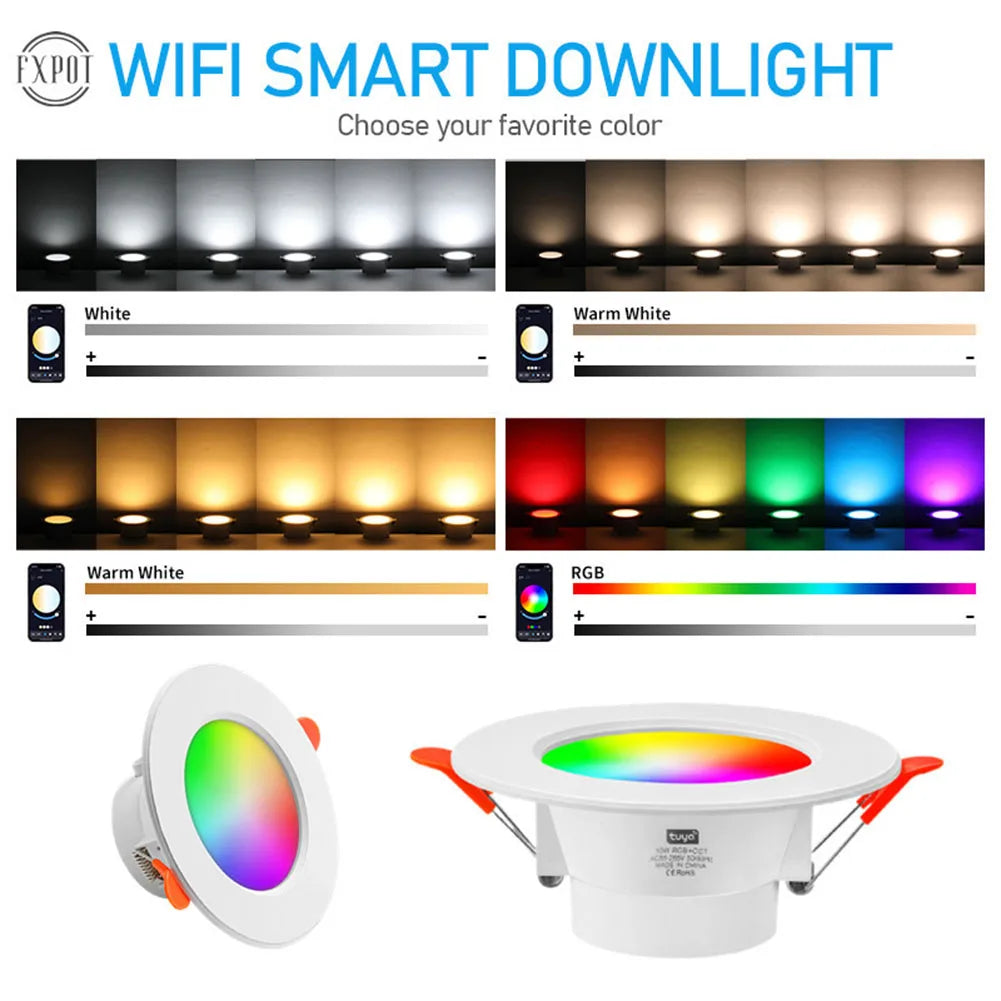 10W Bluetooth RGB Smart LED Downlight