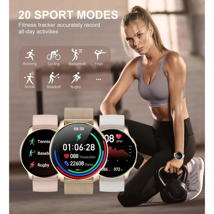 Smart Watch for Women – Call &amp; Fitness Tracker, Waterproof, 1.32" HD
