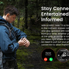 KOSPET TANK T3 Ultra GPS Smartwatch – Compass, Altimeter, Waterproof