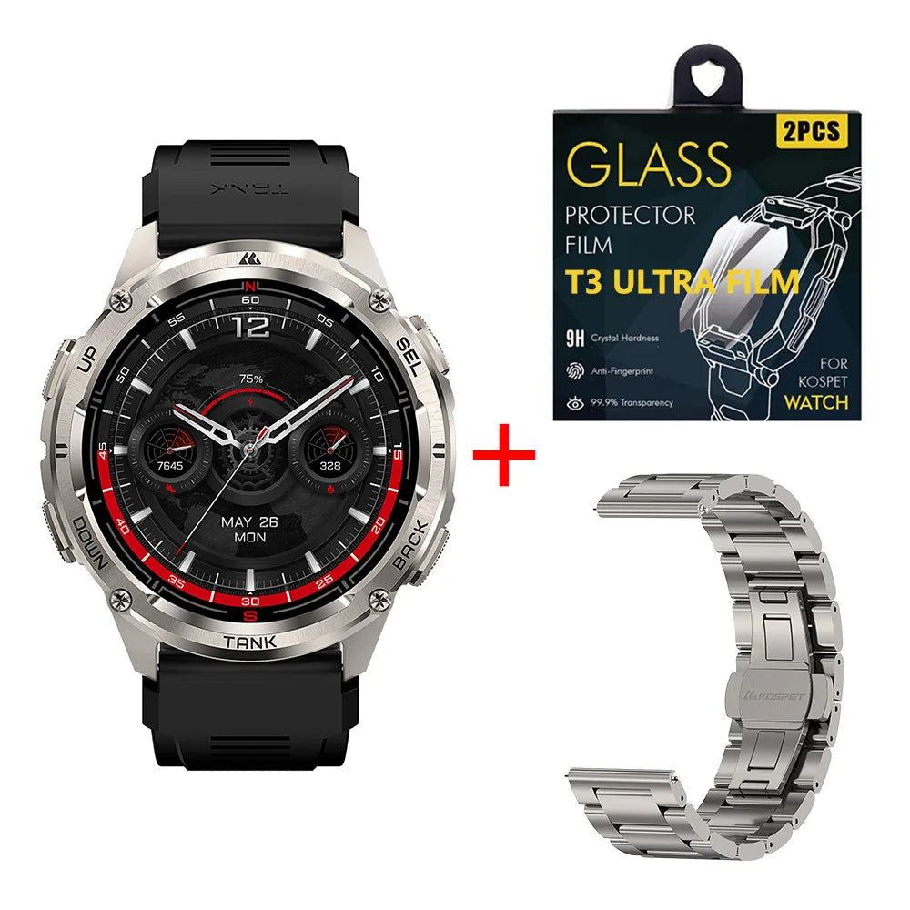 KOSPET TANK T3 Ultra GPS Smartwatch – Compass, Altimeter, Waterproof