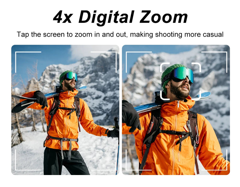 Ourlife 4K Action Camera Ultra HD 16MP WiFi 2.0 inch Screen 170D DVR Webcam Underwater 30M Helmet Video Recording Sport Camera