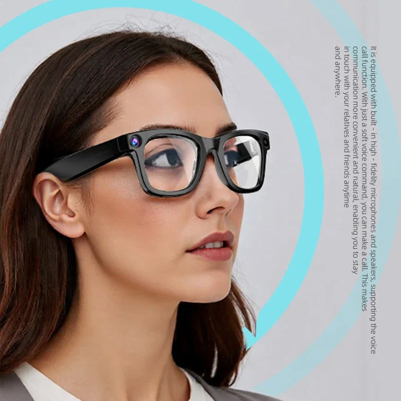 4K 800W pixel Smart AI Glasses Shooting Camera Photo Video Voice Assistant Call Translation Waterproof Bluetooth Glasses