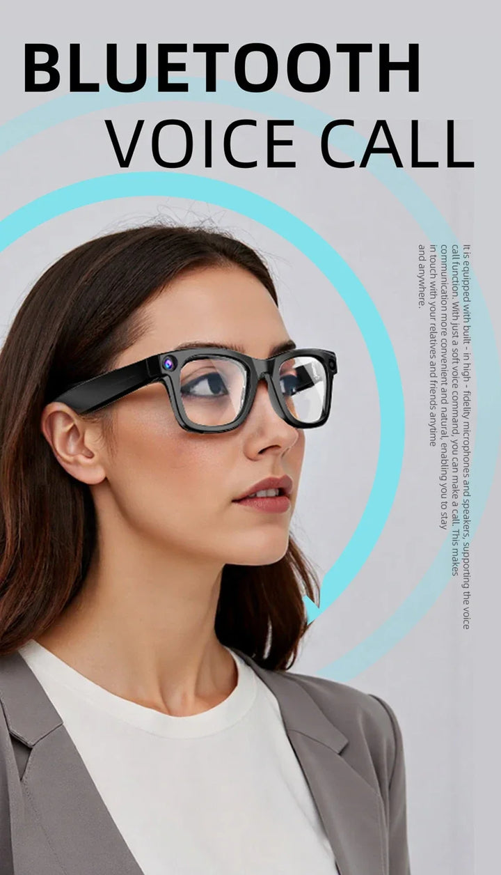 4K AI Smart Glasses with Camera, Voice Assistant &amp; Translation