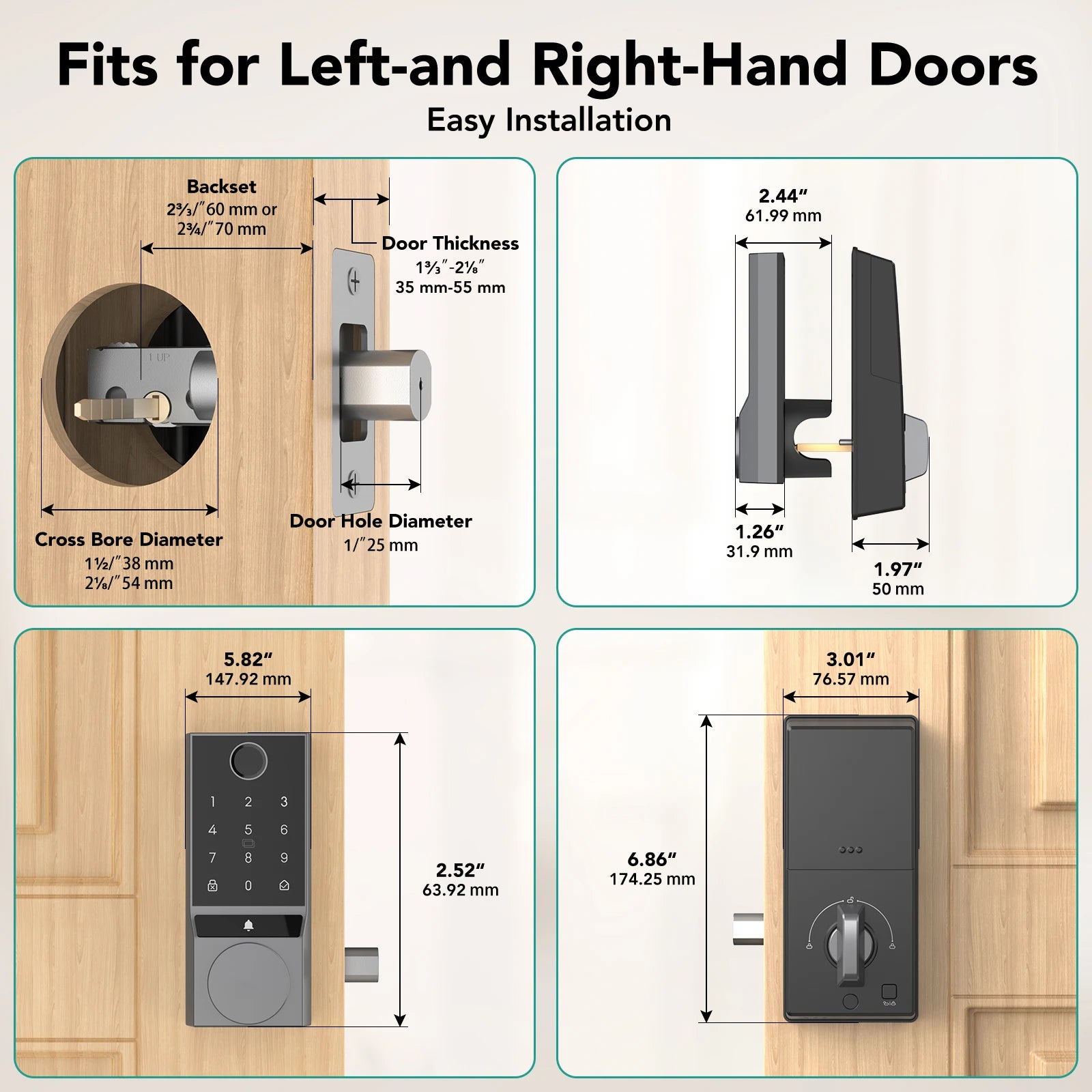 Smart Fingerprint Door Lock with Doorbell