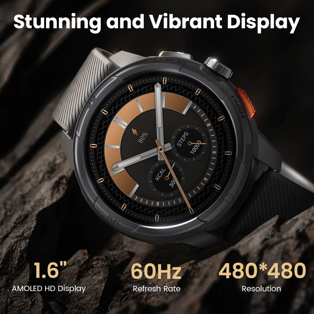 HAYLOU Solar Ultra GPS Smartwatch – 1.6” AMOLED, Bluetooth Calls, 5ATM