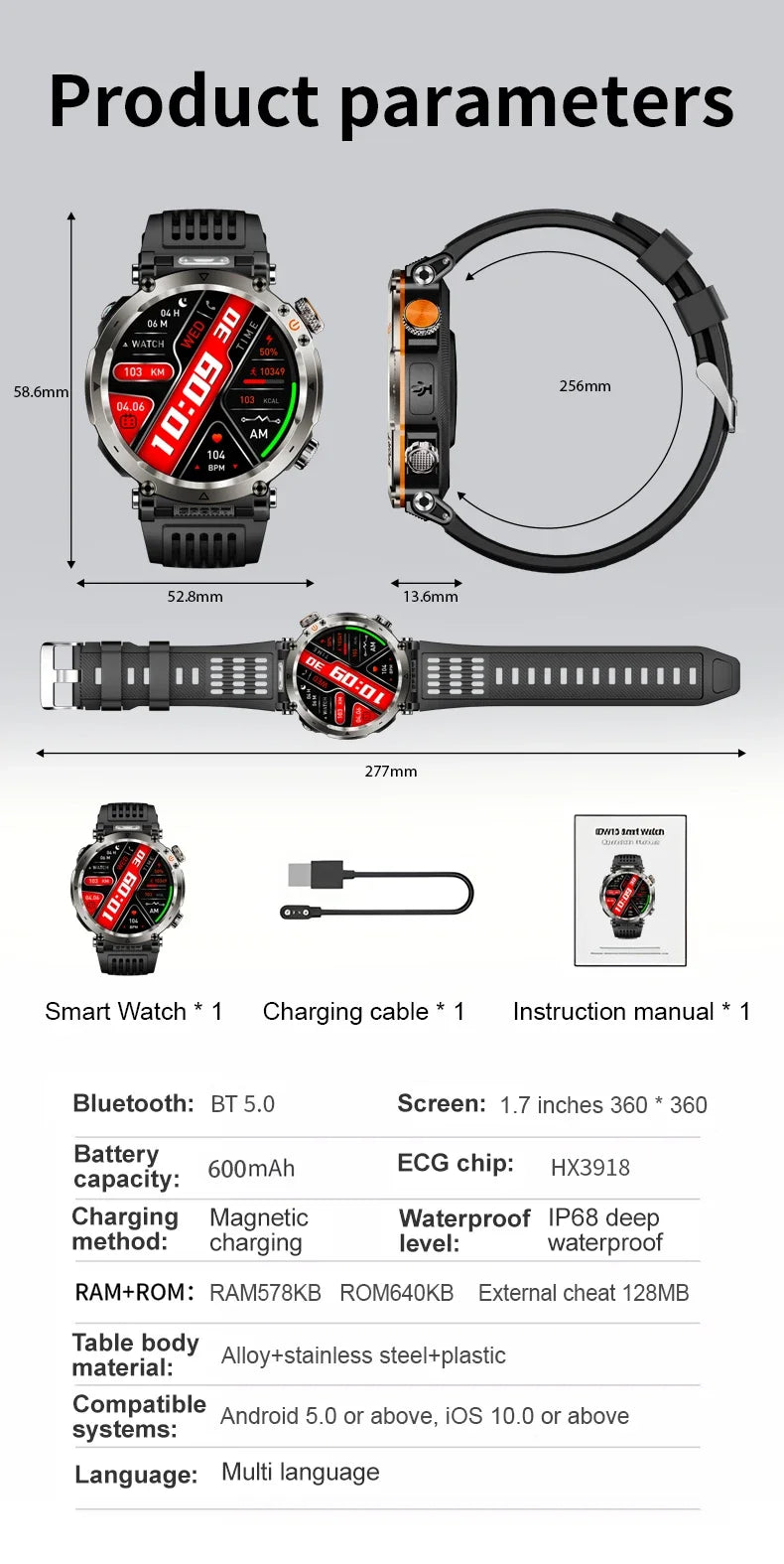 EFFEOKKI Outdoor Fitness Watch