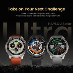 HAYLOU Solar Ultra GPS Smartwatch – 1.6” AMOLED, Bluetooth Calls, 5ATM