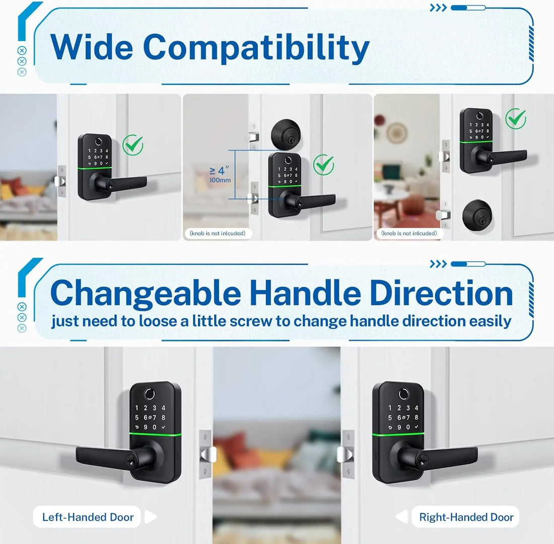 Smart Door Lock with Fingerprint Handle