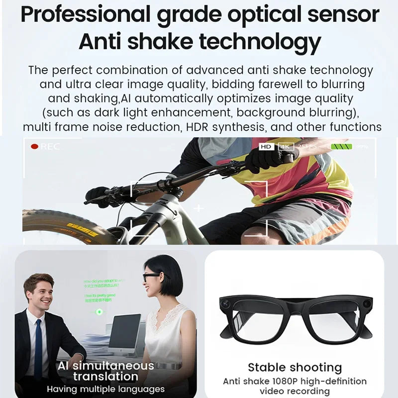 KUMI smart glasses with voice assistant and polarized lenses