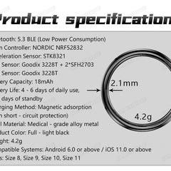 New ECG Monitor Smart Ring 2025 Heart Rate Blood Oxygen Health Monitoring Multi-sport Mode Temperature 3ATM Waterproof Smartring