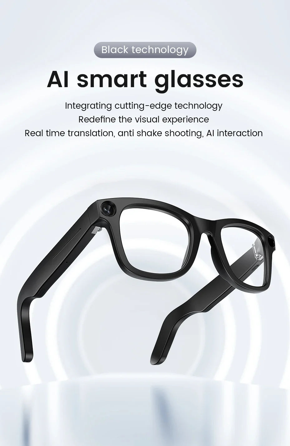 KUMI AI Smart Glasses – Polarized Bluetooth Sunglasses