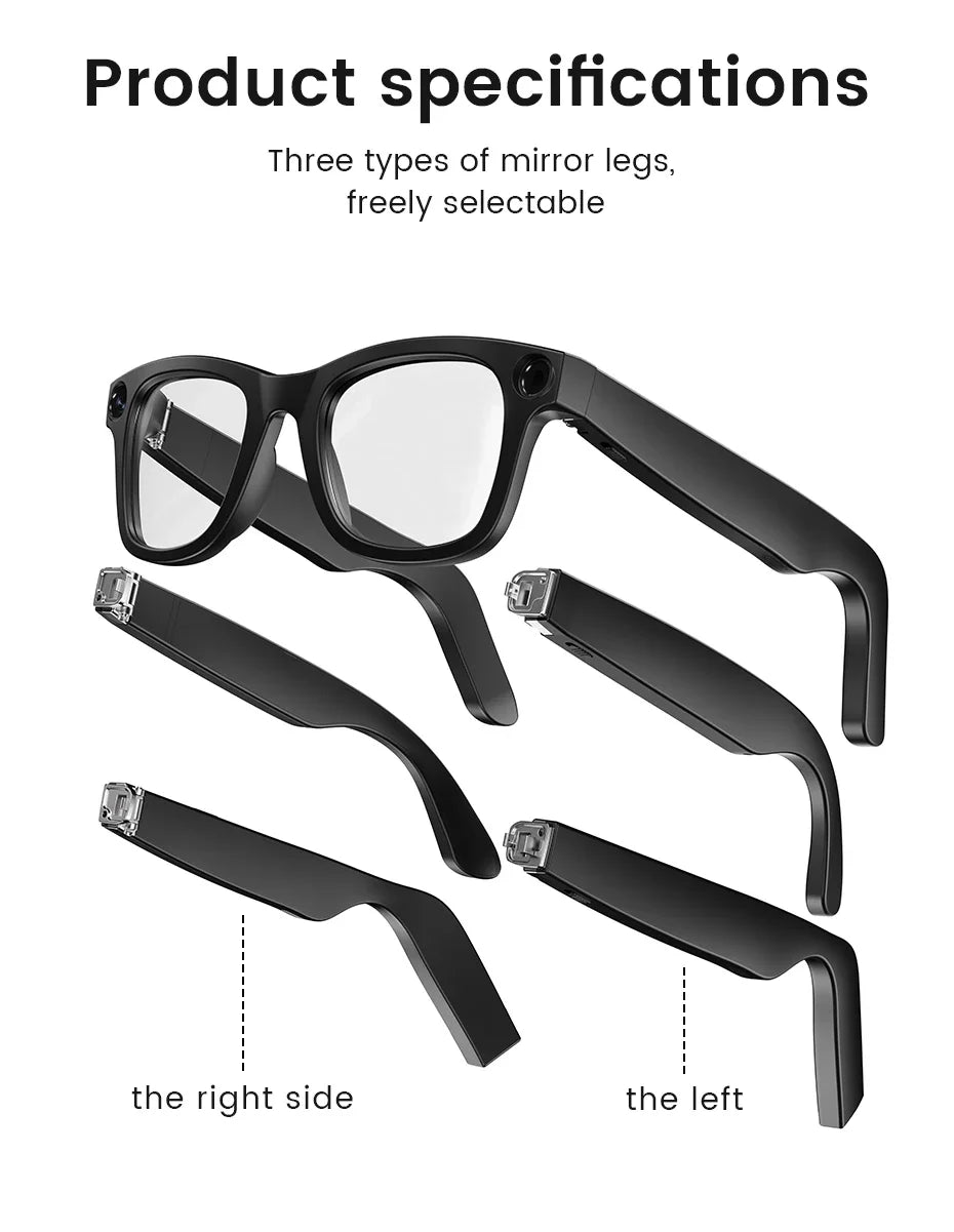 KUMI AI Smart Glasses – Polarized Bluetooth Sunglasses