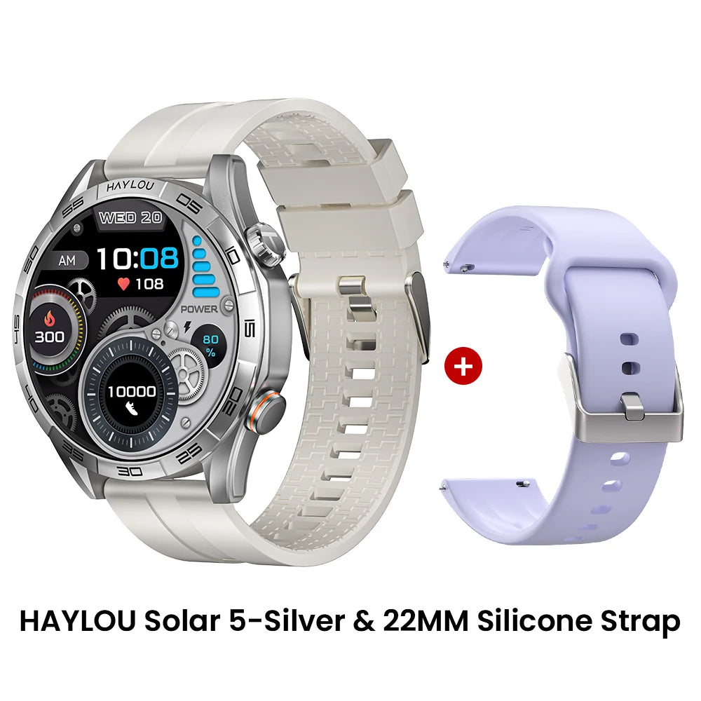 HAYLOU Solar 5 Voice Calling Smartwatch – 1.58" AMOLED, 24H Health Monitor