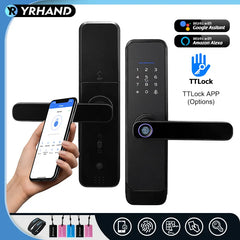 Fingerprint Lock Waterproof Wifi Remote Control Bluetooth TTLock App Card Digital Code Keyless Electronic Smart Door Lock