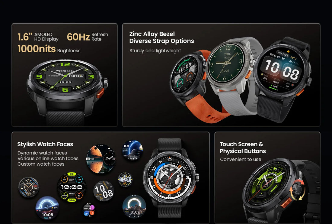 HAYLOU Solar Ultra GPS Smartwatch – 1.6” AMOLED, Bluetooth Calls, 5ATM