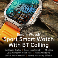 LIGE Outdoor Sports Fitness Smartwatch for Men