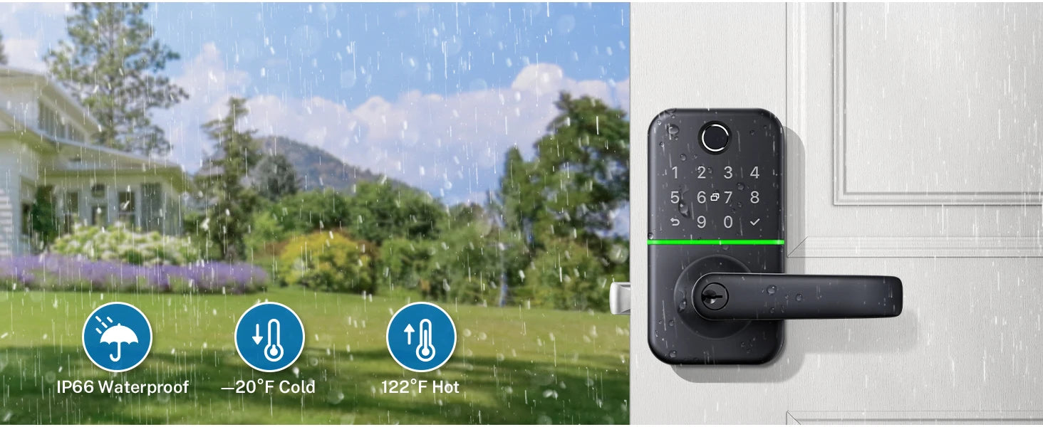 Smart Door Lock with Fingerprint Handle