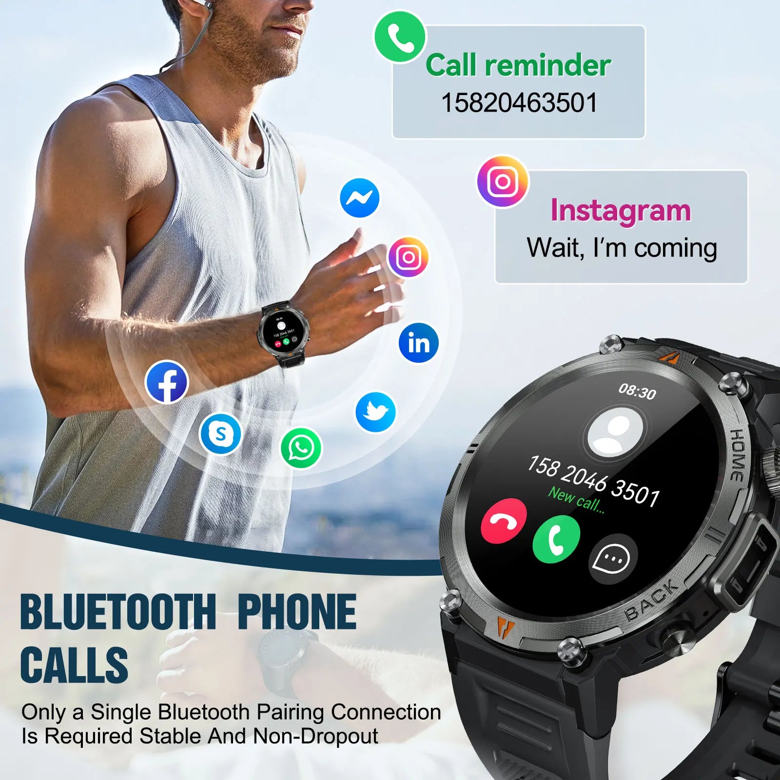 EIGIIS KE3 Bluetooth Call Smartwatch