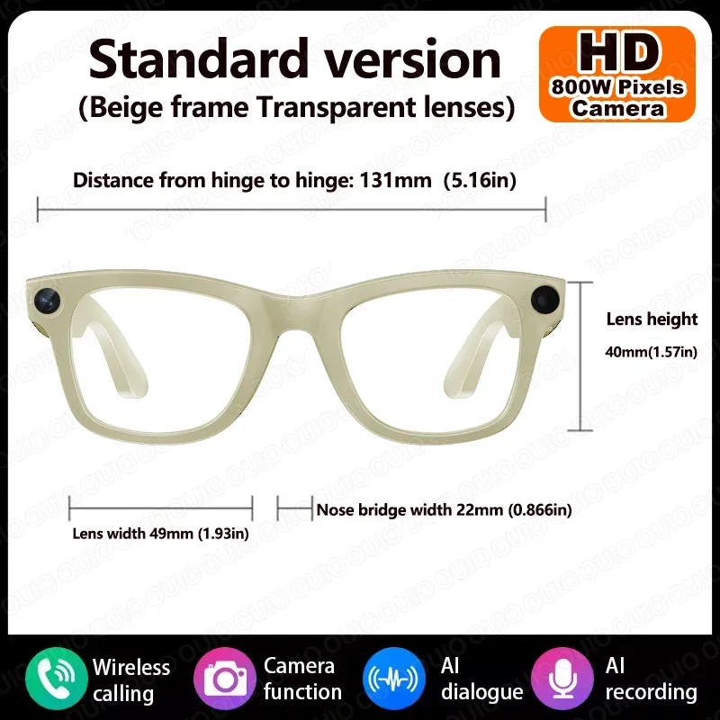 KUMI AI Smart Glasses – Polarized Bluetooth Sunglasses
