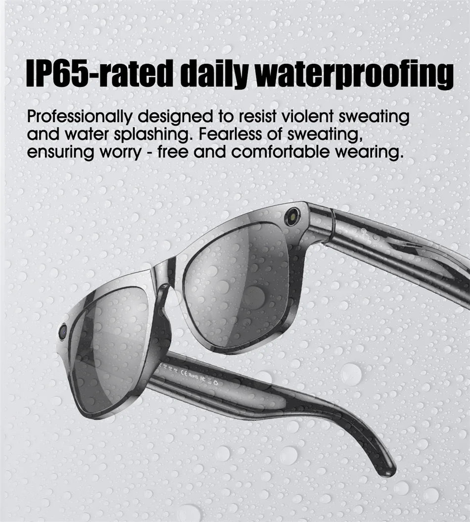 4K AI Smart Glasses with Voice Assistant & 100MP Camera