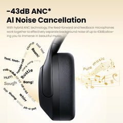 HAYLOU S30 Wireless Bluetooth 5.4 Headphones with ANC & 80H Playtime