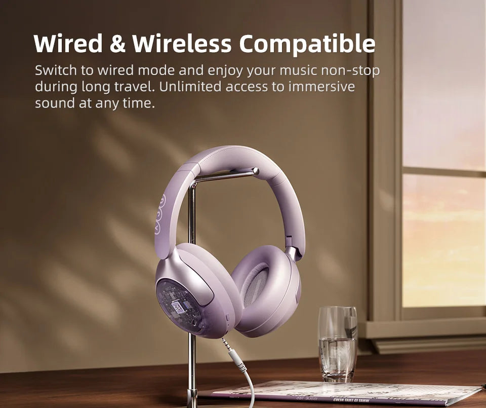 QCY H3 Pro ANC Wireless Headphones – 50dB Noise Canceling, Hi-Res Audio