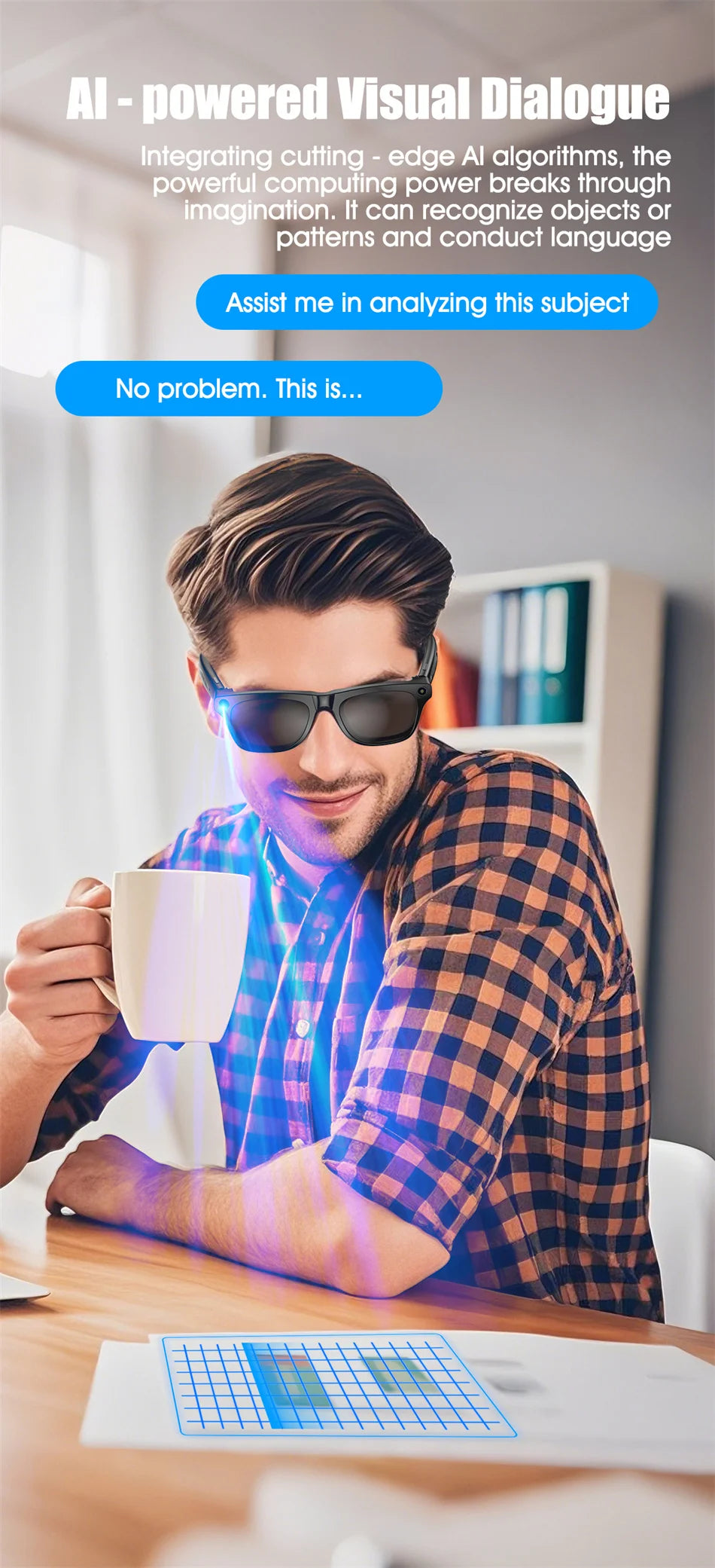 4K AI Smart Glasses with Voice Assistant & 100MP Camera