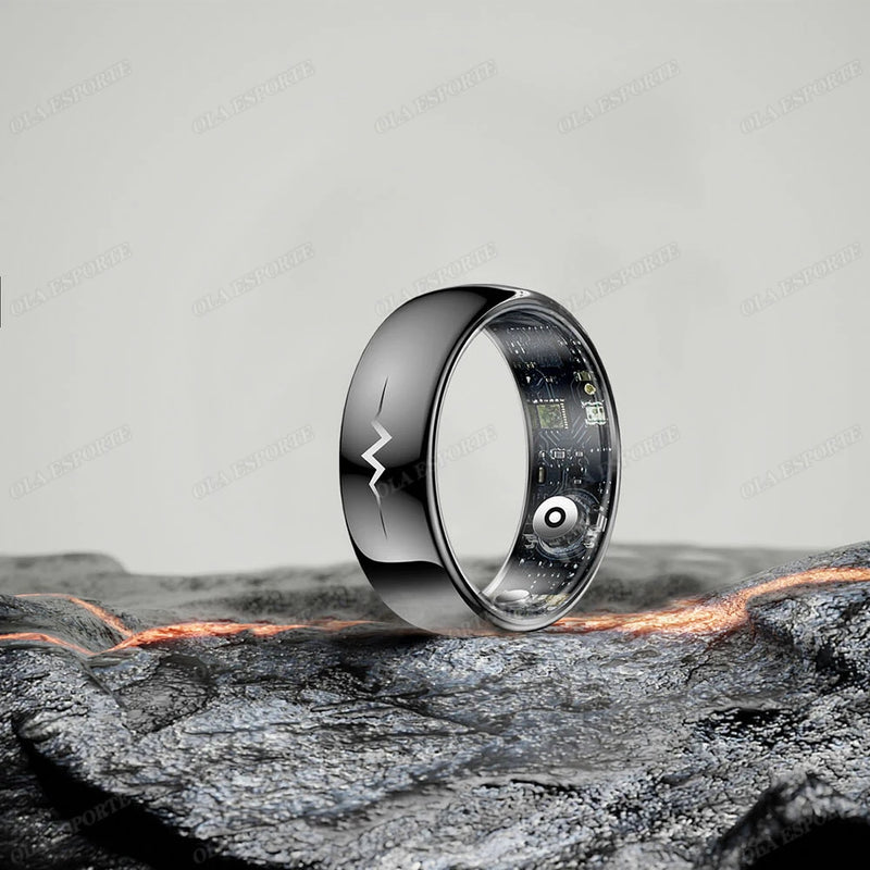New ECG Monitor Smart Ring 2025 Heart Rate Blood Oxygen Health Monitoring Multi-sport Mode Temperature 3ATM Waterproof Smartring