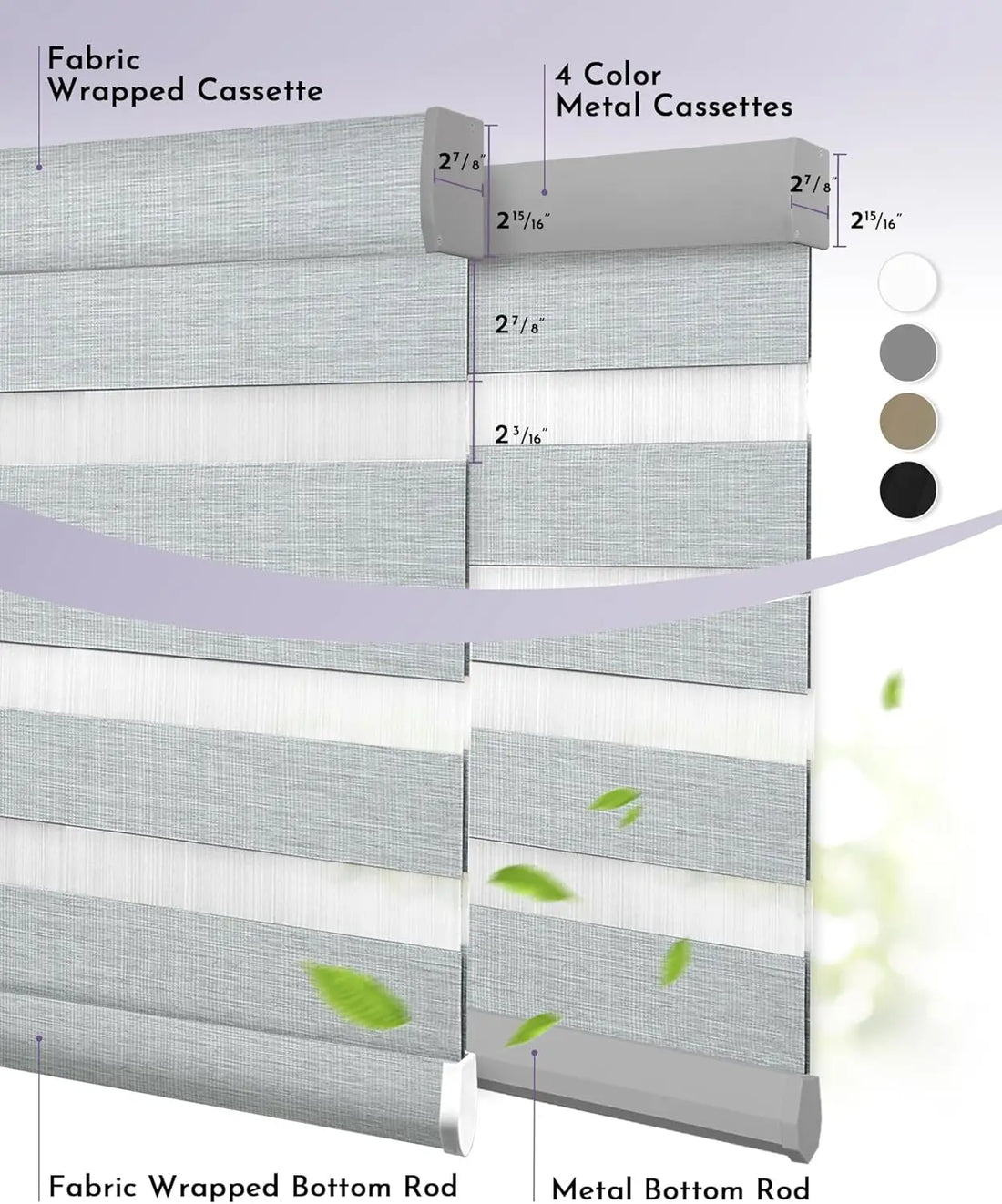 Motorized Zebra Blinds WiFi Smart Control