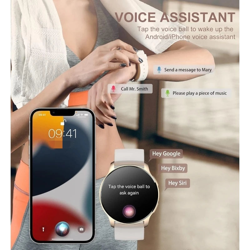 Smart Watch for Women – Call & Fitness Tracker, Waterproof, 1.32" HD