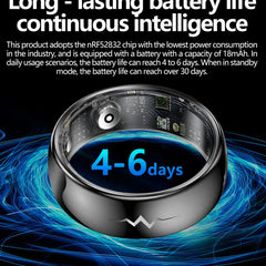 ECG Health Smart Ring – Heart, Blood Oxygen, Sleep Monitor, 5ATM Waterproof