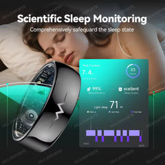 New ECG Monitor Smart Ring 2025 Heart Rate Blood Oxygen Health Monitoring Multi-sport Mode Temperature 3ATM Waterproof Smartring