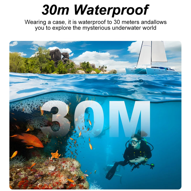 Ourlife 4K Action Camera Ultra HD 16MP WiFi 2.0 inch Screen 170D DVR Webcam Underwater 30M Helmet Video Recording Sport Camera