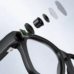 KUMI Meta V1 Smart Glasses Polarized Sunglasses Bluetooth glasses IPX4 Waterproof Open Ear Headphones AI Voice Assistant
