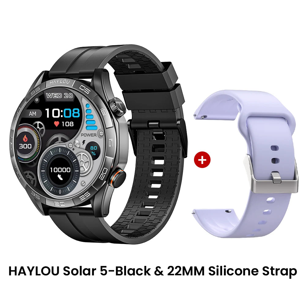 HAYLOU Solar 5 Voice Calling Smartwatch – 1.58" AMOLED, 24H Health Monitor