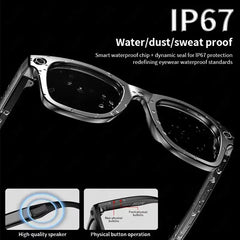 4K 800W pixel Smart AI Glasses Shooting Camera Photo Video Voice Assistant Call Translation Waterproof Bluetooth Glasses