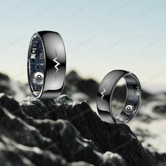 New ECG Monitor Smart Ring 2025 Heart Rate Blood Oxygen Health Monitoring Multi-sport Mode Temperature 3ATM Waterproof Smartring