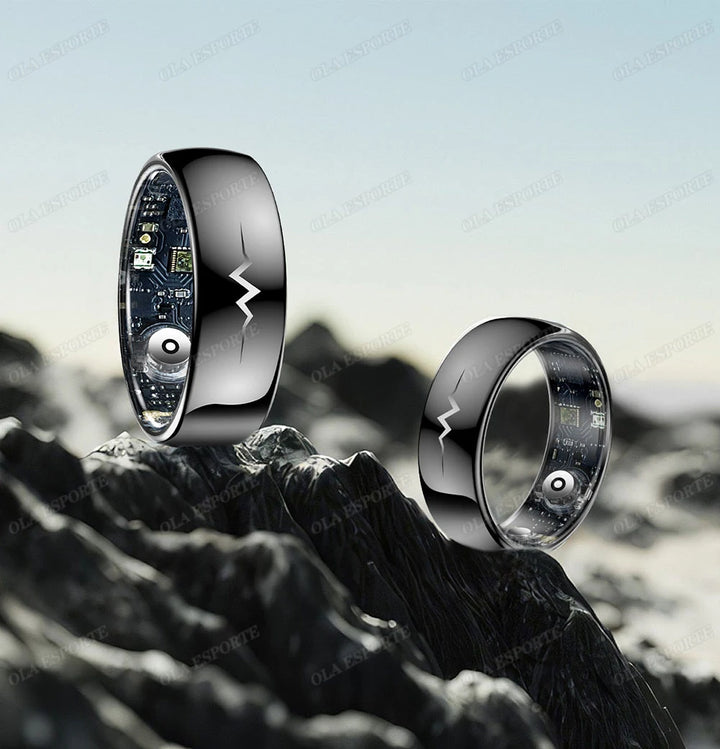 ECG Health Monitoring Smart Ring with Heart Rate &amp; SpO2