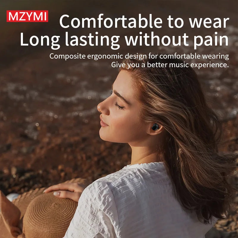 MZYMI S11 ANC True Wireless Earbuds – Bluetooth 5.4, HiFi Sound