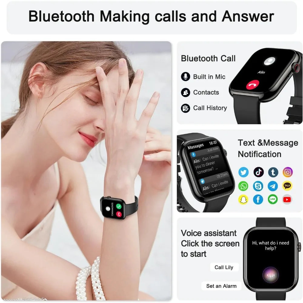 Unisex Waterproof Fitness Smartwatch