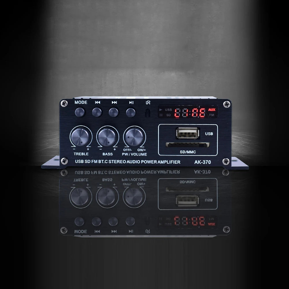 AK-370 2.0 Channel Audio Power Amplifier – 20W+20W, USB OTG Input