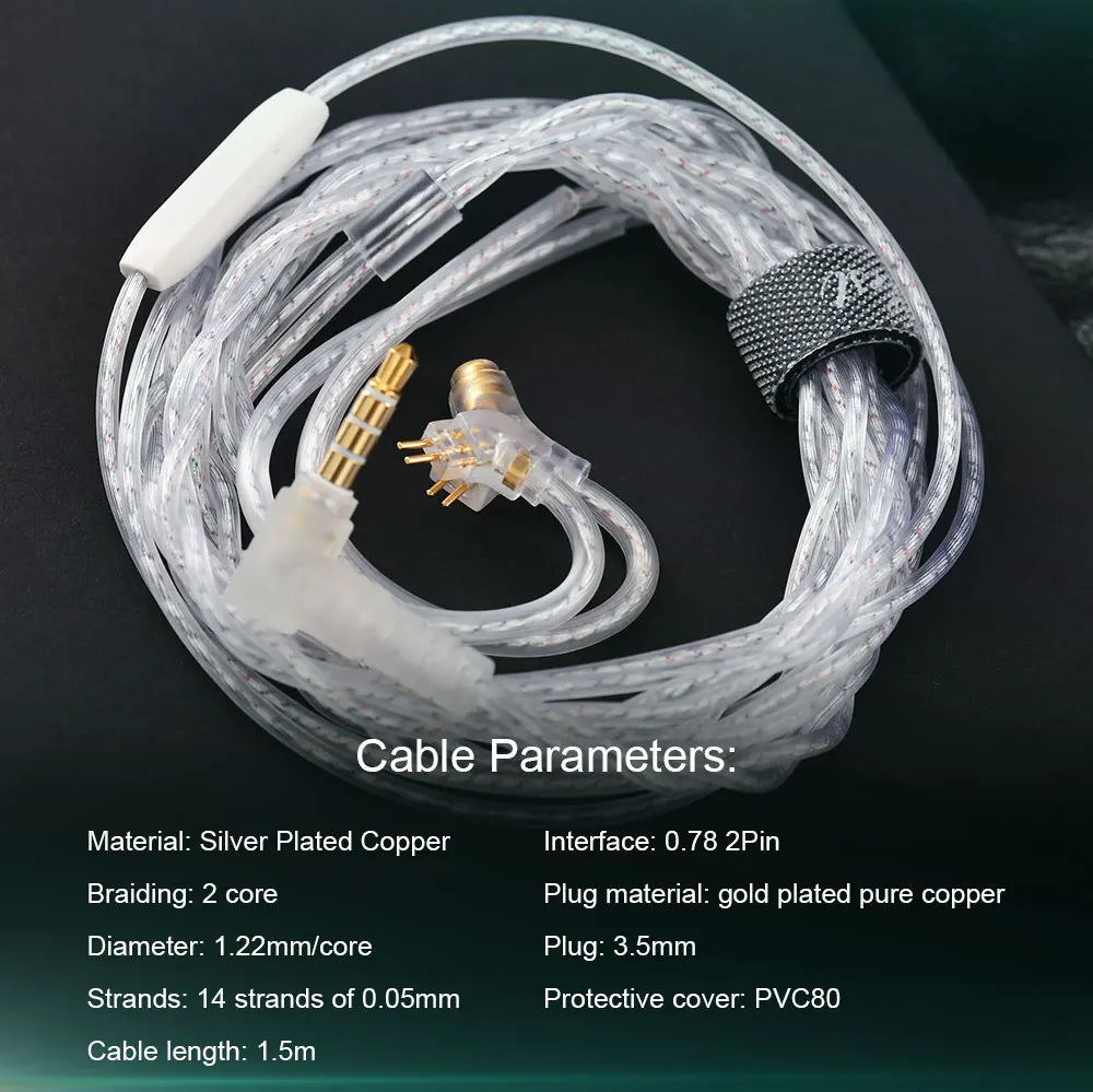 Kinera Celest Wyvern Earphone Cable with Detachable Boom Mic