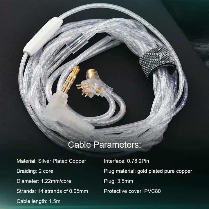 Kinera Celest Wyvern Earphone Cable with Detachable Boom Mic