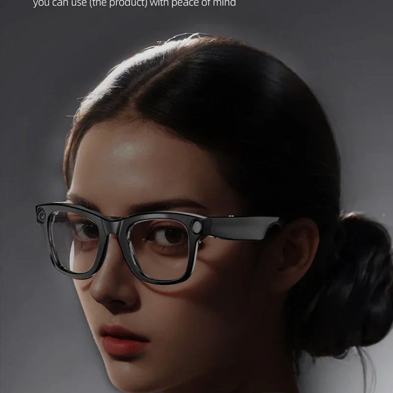 4K 800W pixel Smart AI Glasses Shooting Camera Photo Video Voice Assistant Call Translation Waterproof Bluetooth Glasses